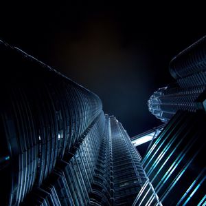 Low angle view of illuminated building