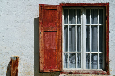 Close-up of closed door