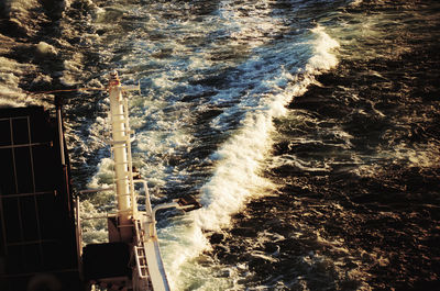 Water splashing in sea