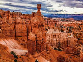 Rock formations at bryce canyon national park
