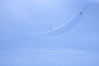 Low angle view of ski track