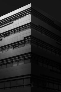 Low angle view of building against sky at night