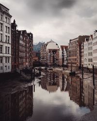 Reflection of buildings in water