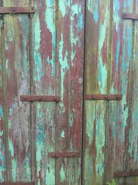 Full frame shot of rusty metal door