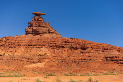 Famous rock mexican hat near village of mexican hat near monument valley, utah, usa