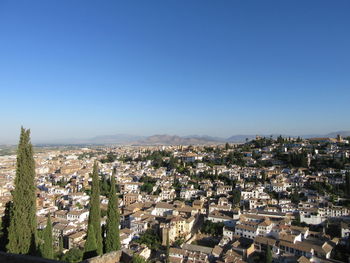 High angle shot of cityscape