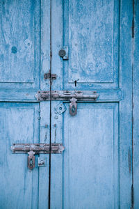 Close-up of closed door