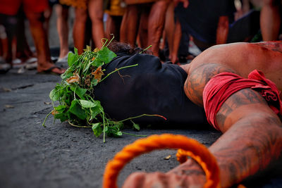 Reenact jesus christ's suffering and death panata crucifixion philippines