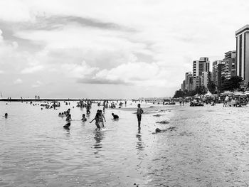 Group of people on beach