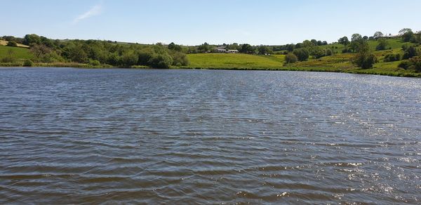 Scenic view of river against sky