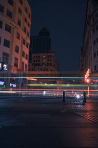 Illuminated city at night