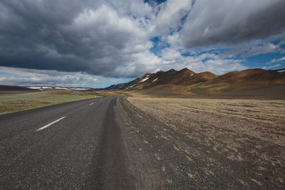 Road on landscape against sky