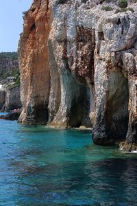 Rock formations in sea