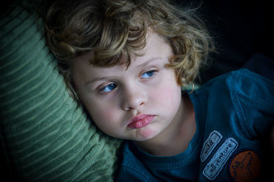 Close-up portrait of cute boy