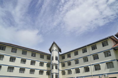 Low angle view of buildings against sky
