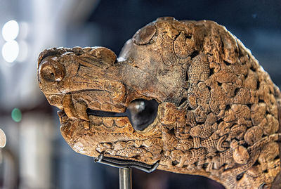 Close-up of horse statue