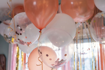 Close-up of multi colored balloons