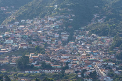 High angle shot of townscape