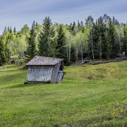 Built structure on land against sky