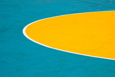 High angle view of yellow floating on water