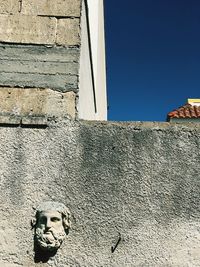 Low angle view of building against clear sky