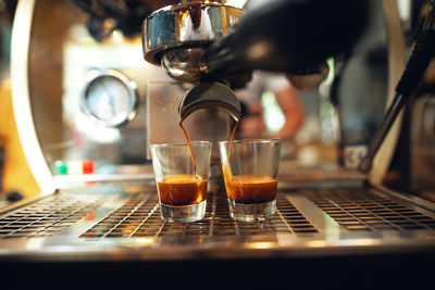 Close-up of coffee on table