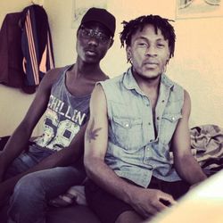 Portrait of a young couple sitting