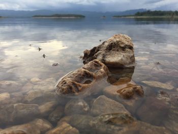 Rocks in a lake