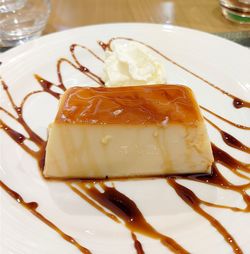 Close-up of ice cream in plate