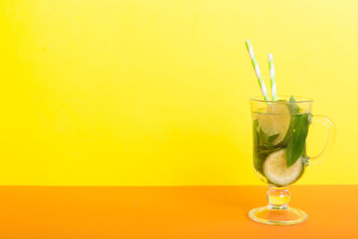 Close-up of drink on table