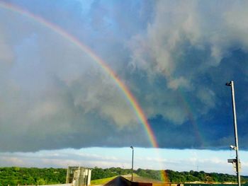 Rainbow over landscape