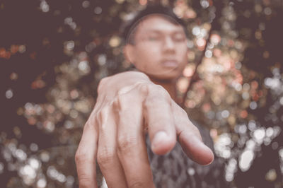 Portrait of human hand