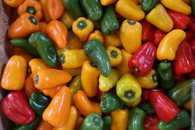 Full frame shot of bell peppers