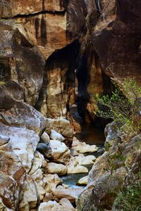 Rock formations in water