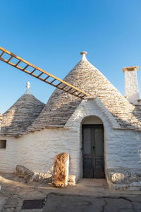 Old building against blue sky