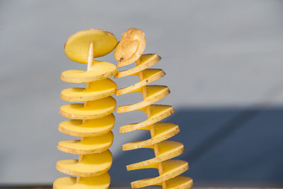 Close-up of bananas on table