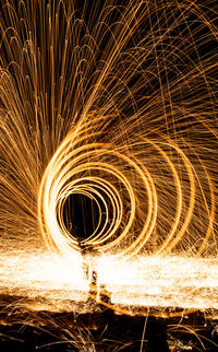 Wire wool at night