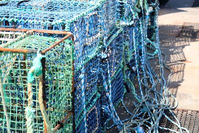 Close-up of fishing net