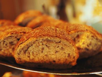 Close-up of bread on table