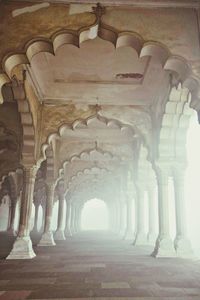 Low angle view of colonnade