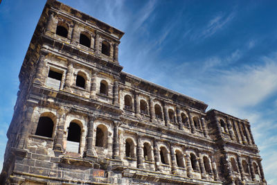 Front view of the  porta nigra, a well preserved roman portal in trier,  germany