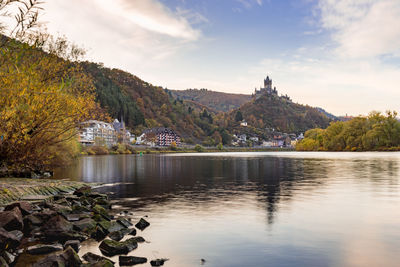 Cochem imperial castle on the moselle river, germany