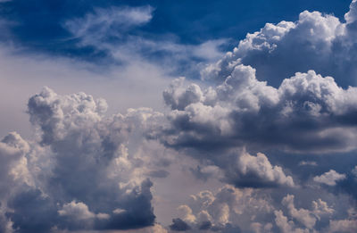 Low angle view of clouds in sky