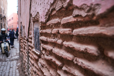 Close-up of weathered wall