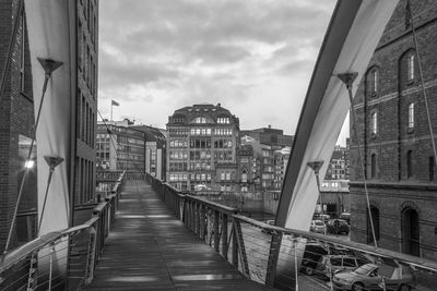 Bridge over river in city