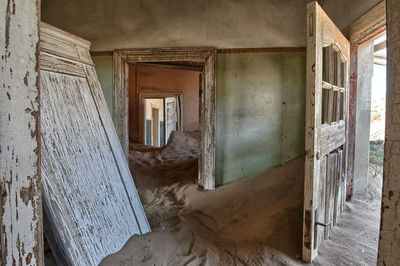 Interior of abandoned building