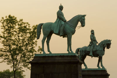 Low angle view of statue