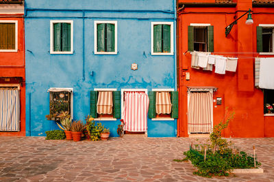 Characteristic colorful houses of burano