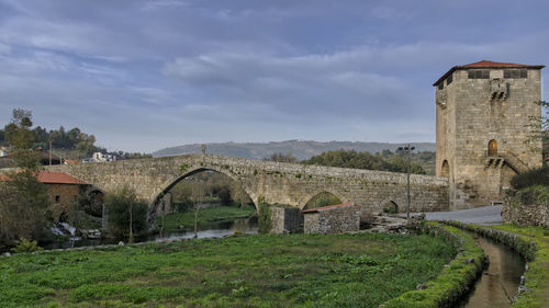 View of castle against cloudy sky