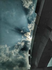 Low angle view of city against sky